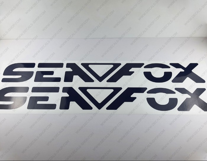 Sea Fox Boat Logo Decal Set of 2 x 45"